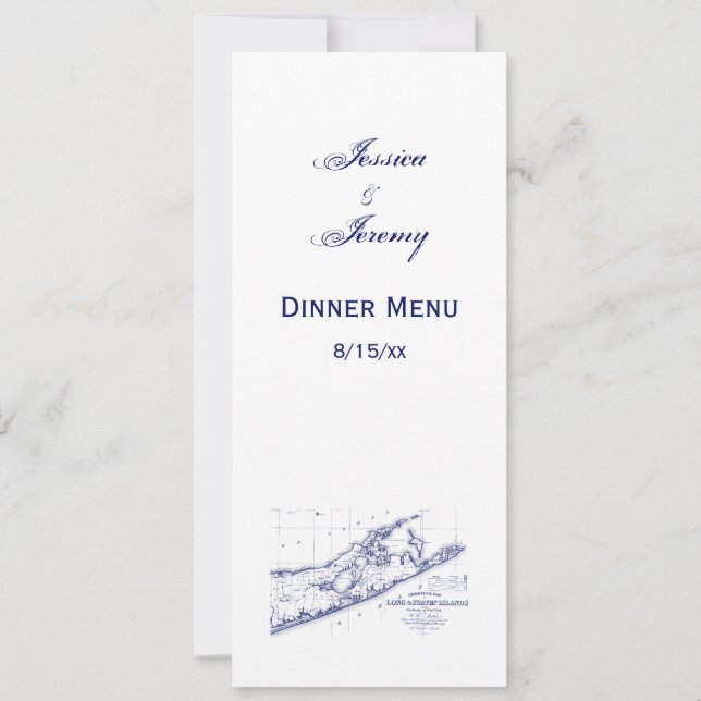 Convites Long Island The Hamptons Map VC (Frente)