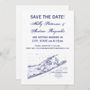 Convites Long Island The Hamptons Map VC Wedding