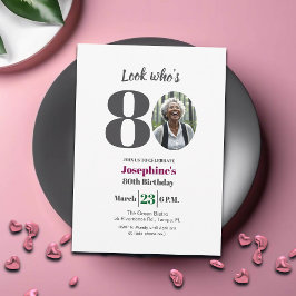 Convites Look who's 80! Birthday Party Photo