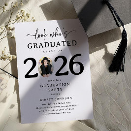 Convites Look Who's Graduated 2026 Graduation Party