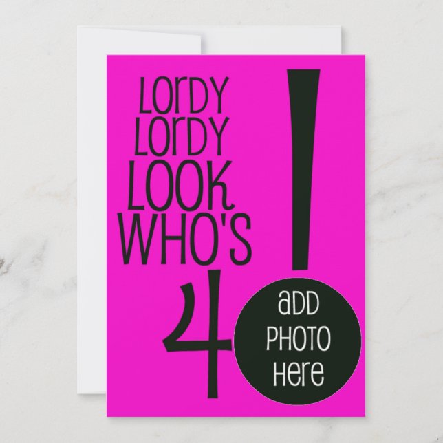 Convites Lordy Olha quem tem quarenta! (Frente)