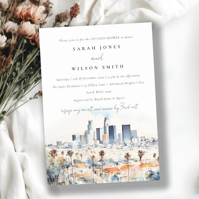 Convites Los Angeles, Casal de Aquarela da Califórnia (Criador carregado)