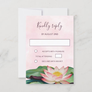 Convites Lotus Buddhist Wedding RSVP