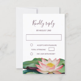 Convites Lotus Buddhist Wedding RSVP