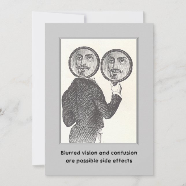 Convites Loucura vintage (Frente)