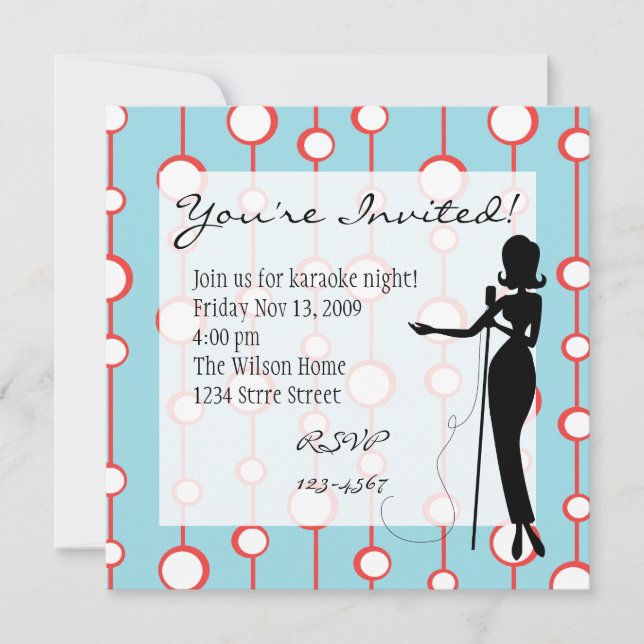 Convites Lounge Singer (Frente)
