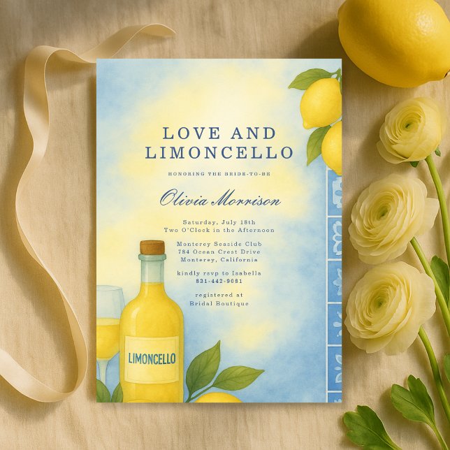 Convites Love and Limoncello Italian Bridal Shower (Criador carregado)
