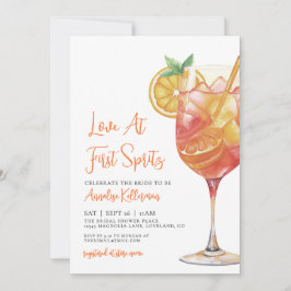 Convites Love At First Spritz Bridal Shower