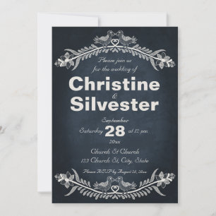 Convites Love Bird Vines, casamento 5x7