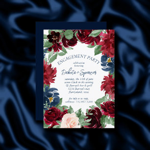 Convites Love Bloom   Graduação Floral Vermelho Vermelho 