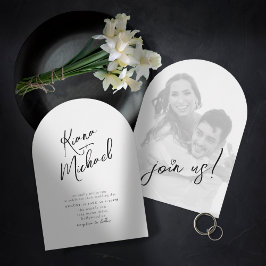 Convites Love Calliographic Photo Template B&W Arch ID940