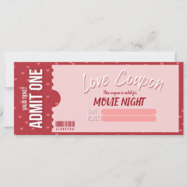 Convites Love Coupon Valentine's Day Card