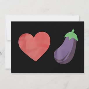 Convites Love EggPlant Engraçado Gay LGBTQ Prid