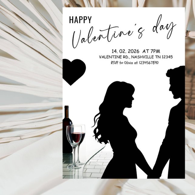 Convites Love & Hearts Valentine’s Celebration Party (Criador carregado)