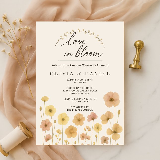 Convites Love In Bloom Boho Couples Shower  (Criador carregado)