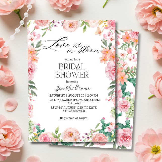 Convites Love in Bloom Spring Garden Floral Bridal shower (Criador carregado)