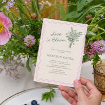 Love in Bloom Whimsical Handwritten Bridal Shower