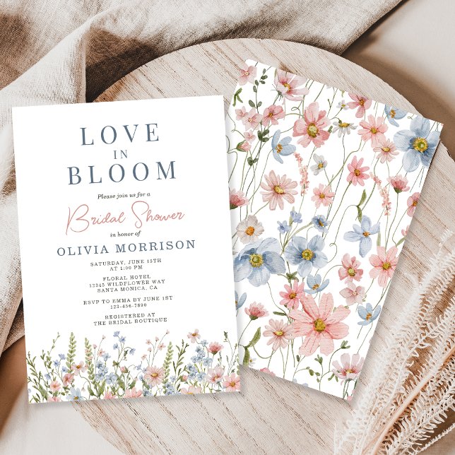 Convites Love in Bloom Wildflower Bridal Shower (Criador carregado)