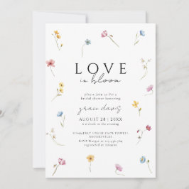 Convites love in bloom Wildflower bridal shower Invitation