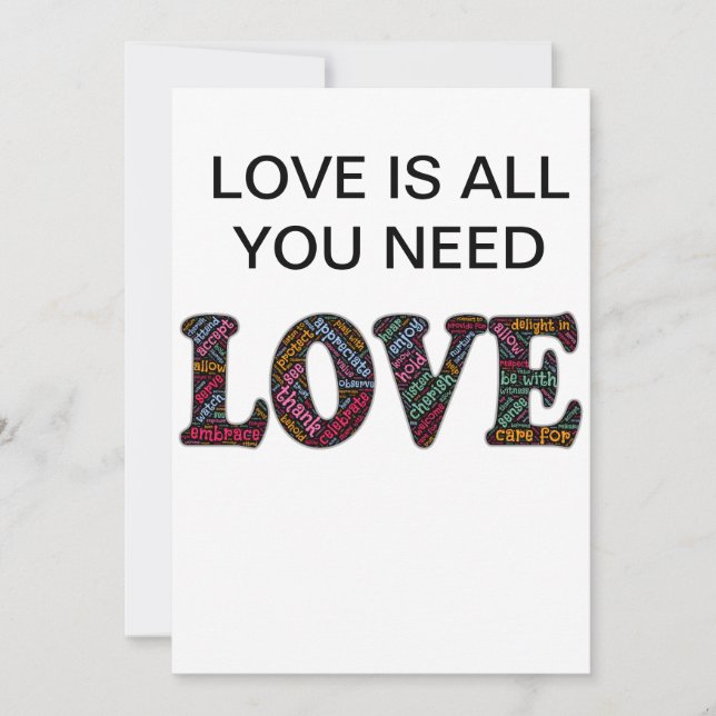 Convites Love Is All You Need (Frente)