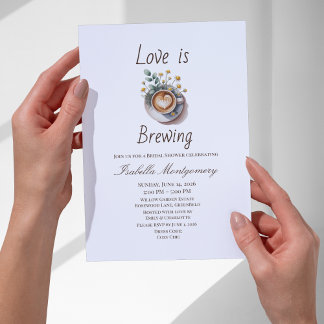 Convites Love Is Brewing Cozy Espresso Bridal Shower