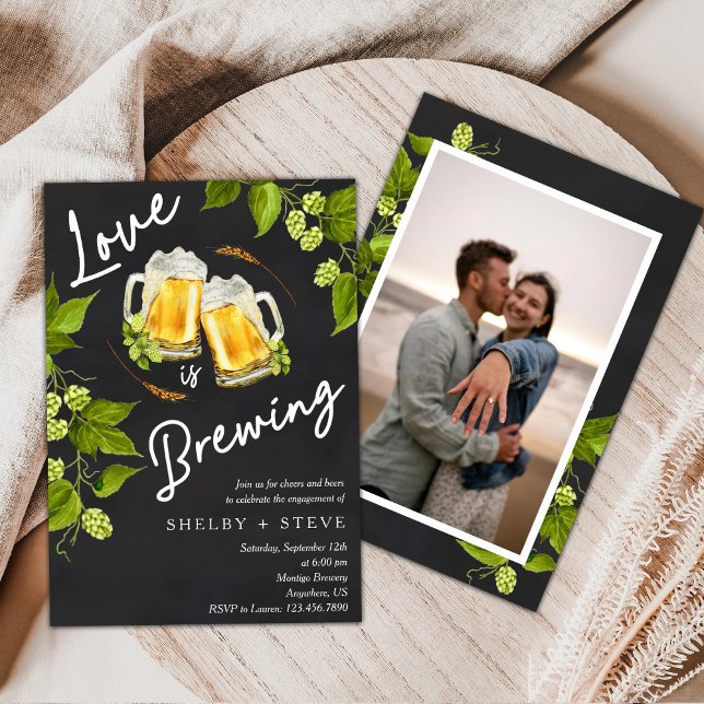 Convites Love Is Brewing Engagement Party (Criador carregado)