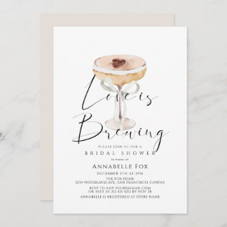 Convites Love is Brewing Espresso Martini Bridal Shower