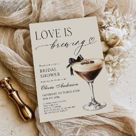 Convites Love is Brewing Espresso Martini Bridal Shower