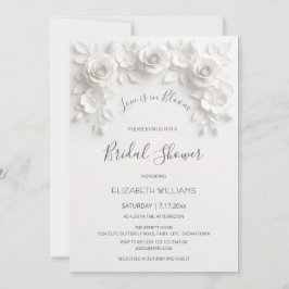 Convites Love Is In Bloom | 3D Roses Flowers