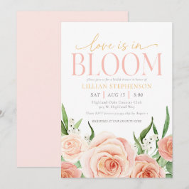 Convites Love Is In Bloom Blush Pink Floral Bridal Shower