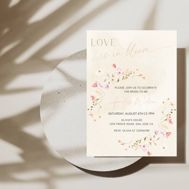 Convites Love Is in Bloom Bridal Shower-Floral Garden Theme (Criador carregado)