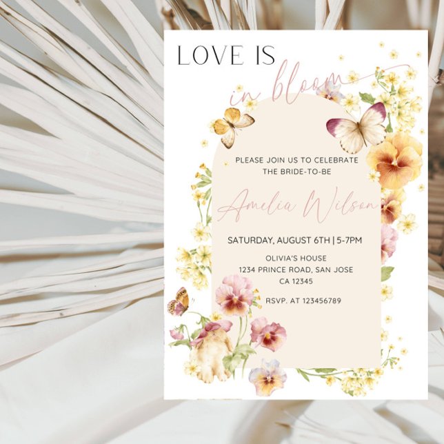 Convites Love Is in Bloom Bridal Shower-Floral Garden Theme (Criador carregado)