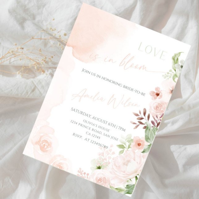 Convites Love Is in Bloom Bridal Shower-Floral Garden Theme (Criador carregado)