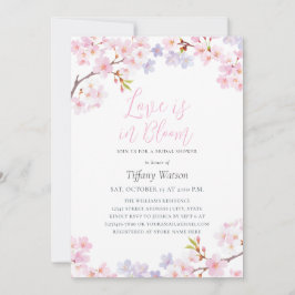 Convites Love is in Bloom Cherry Blossom Bridal Shower