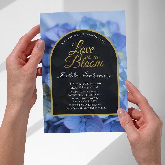 Convites Love Is in Bloom Delicate Blue Hydrangea (Love Is in Bloom Delicate Blue Hydrangea Invitations
)