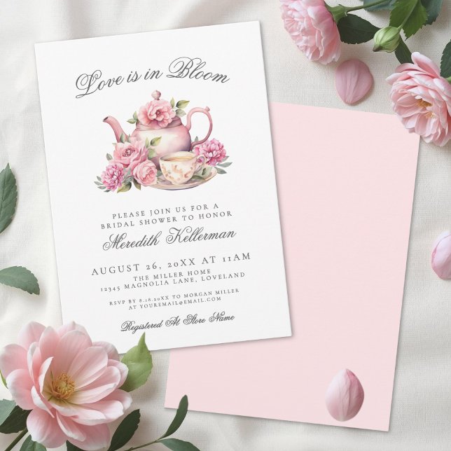 Convites Love Is In Bloom Floral Bridal Shower (Love Is In Bloom Floral Bridal Shower Invitation)