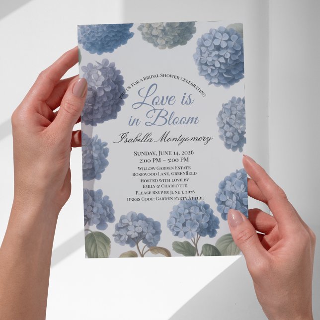 Convites Love Is in Bloom Timeless Hydrangea (Love Is in Bloom Timeless Hydrangea Invitations)