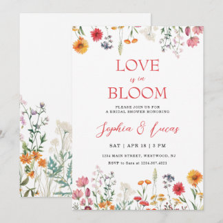 Convites Love is in Bloom Wildflower Bridal Shower