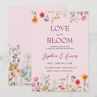 Convites Love is in Bloom Wildflower Bridal Shower