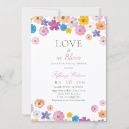 Convites Love is in Bloom Wildflower Garden Bridal Shower