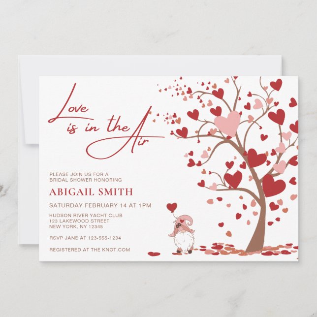 Convites LOVE IS IN THE AIR BRIDAL SHOWER Invitation (Frente)