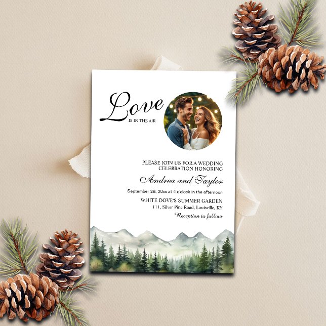 Convites Love is in the air Photo Wedding (Criador carregado)