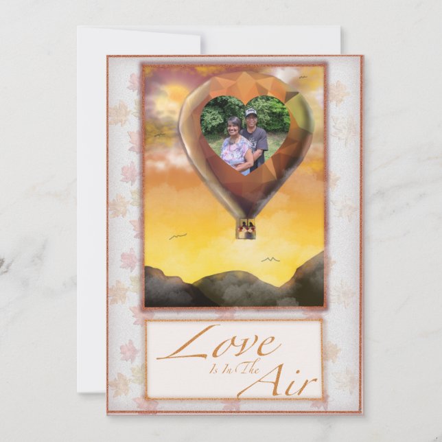 Convites Love Is In The Air Wedding Invitation (Frente)