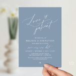 Convites “Love Is Patient” Wedding Change the date announce<br><div class="desc">Share your updated wedding plans with grace using this elegant wedding postponement announcement card. Featuring the heartfelt phrase “Love Is Patient” in flowing calligraphy paired with refined minimalist typography, this design offers a beautiful and thoughtful way to inform guests of your new celebration date. Perfect for couples who appreciate timeless,...</div>