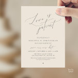 Convites “Love Is Patient” Wedding Change the date announce<br><div class="desc">Share your updated wedding plans with grace using this elegant wedding postponement announcement card. Featuring the heartfelt phrase “Love Is Patient” in flowing calligraphy paired with refined minimalist typography, this design offers a beautiful and thoughtful way to inform guests of your new celebration date. Perfect for couples who appreciate timeless,...</div>