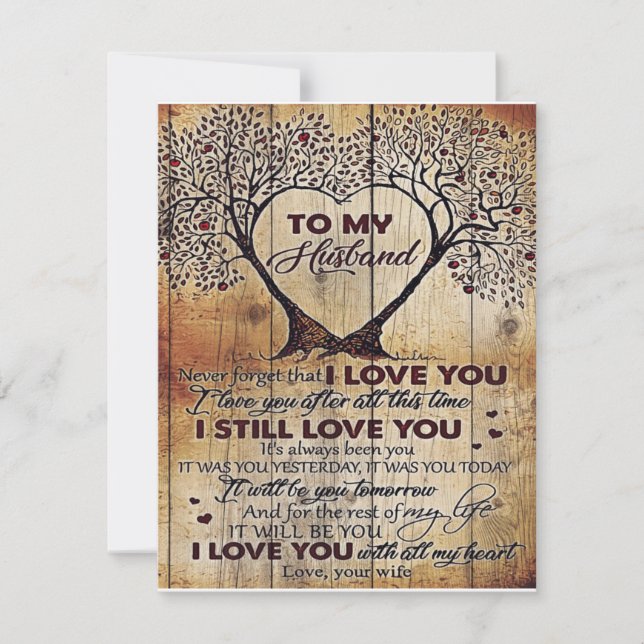 Convites Love Letter To Husband | Special Gift For Man | (Frente)