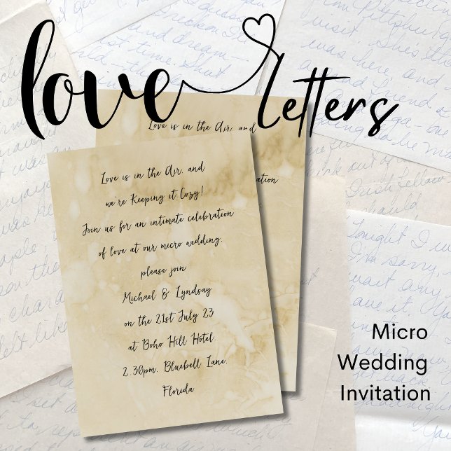 Convites Love Letters MICRO WEDDING (Criador carregado)
