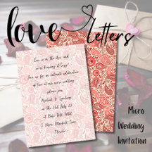 Love Letters MICRO WEDDING Rosa Paisle Manuscrito