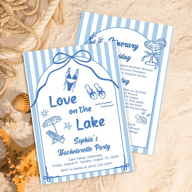 Convites Love On The Lake Bachelorette Party  (Criador carregado)