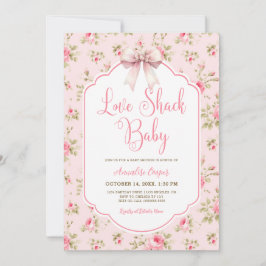 Convites Love Shack Baby Chá de fraldas
